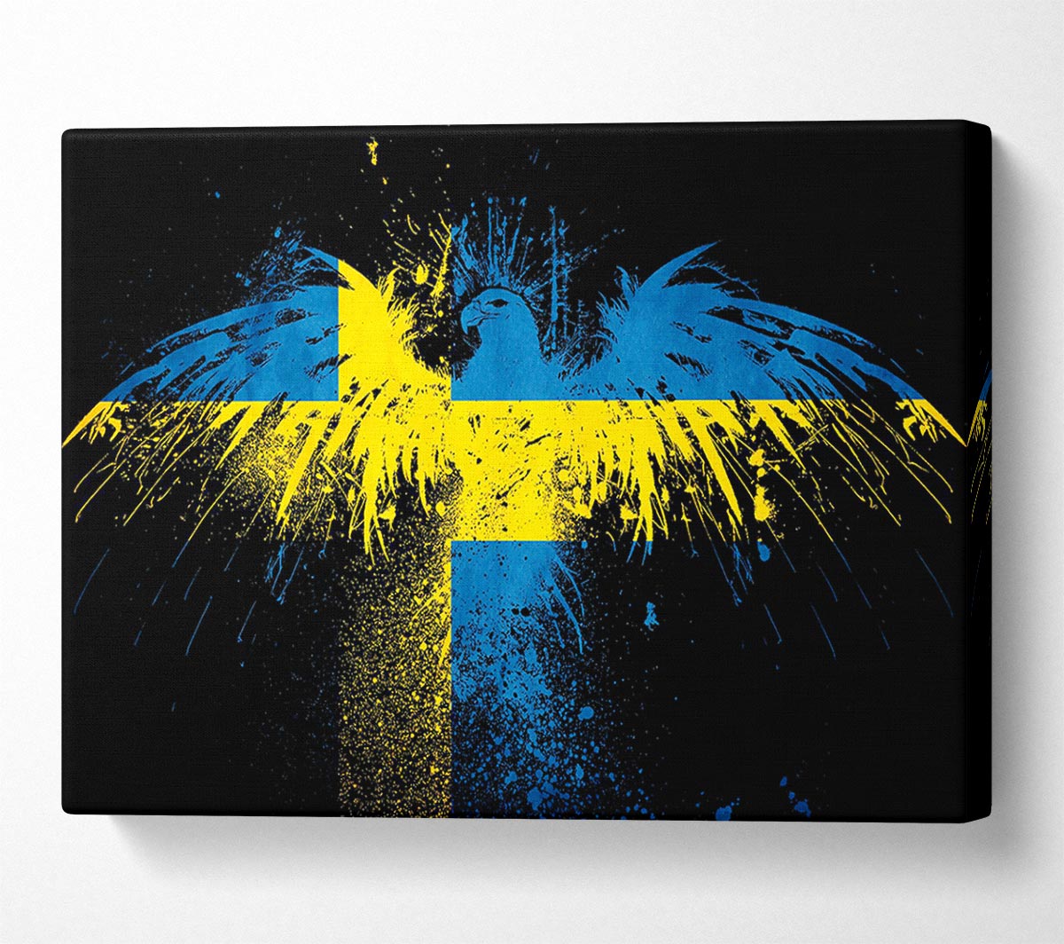 Swedish Flag Eagle Canvas Wall Art