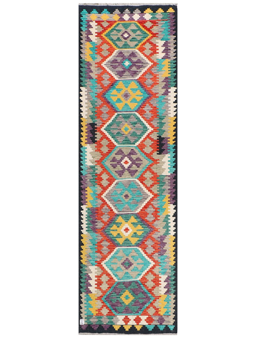 Maimana Kilim Runner - 283 x 86 cm