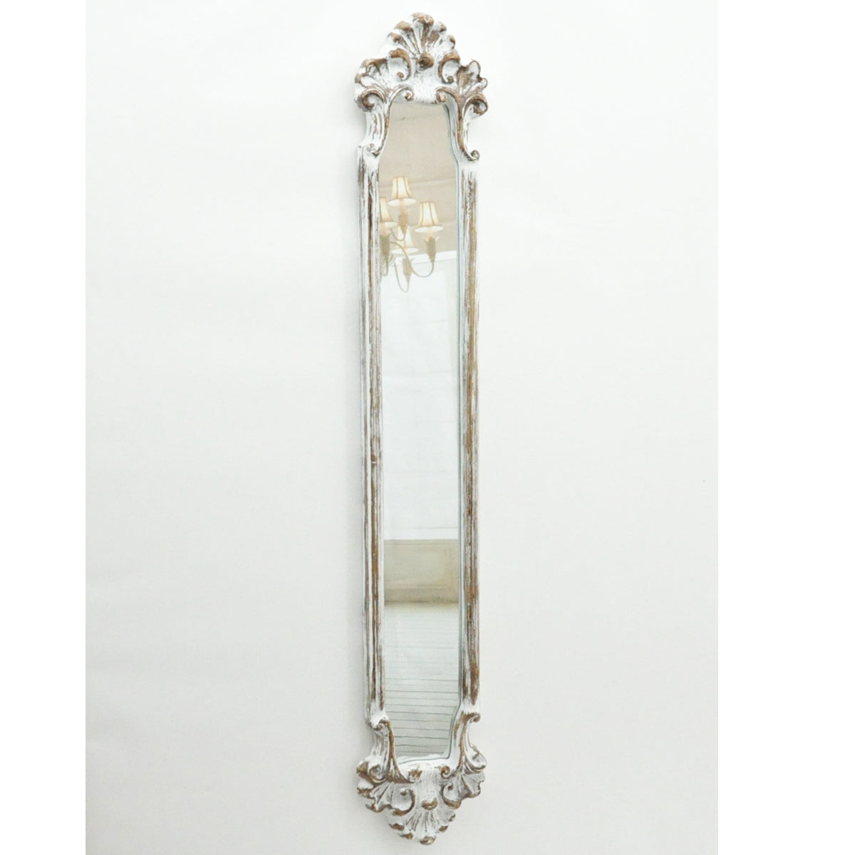 15 X 109CM ANTIQUE WASHED MIRROR