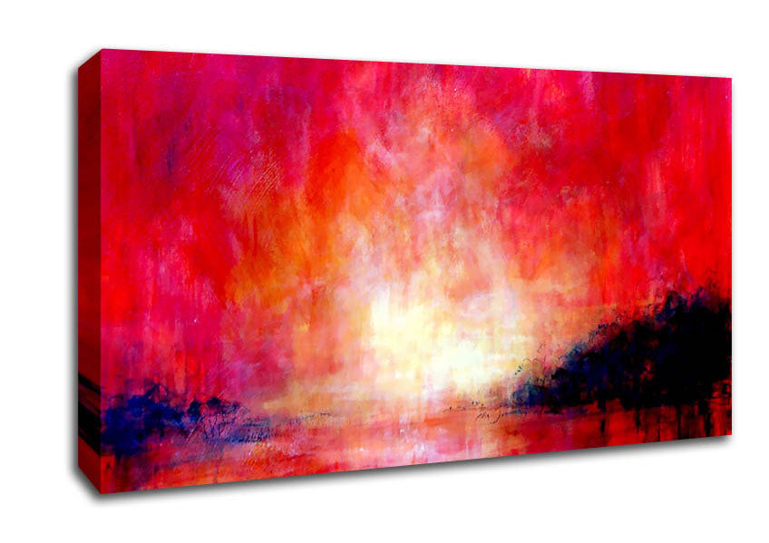 Abstract Pink River Canvas Wall Art