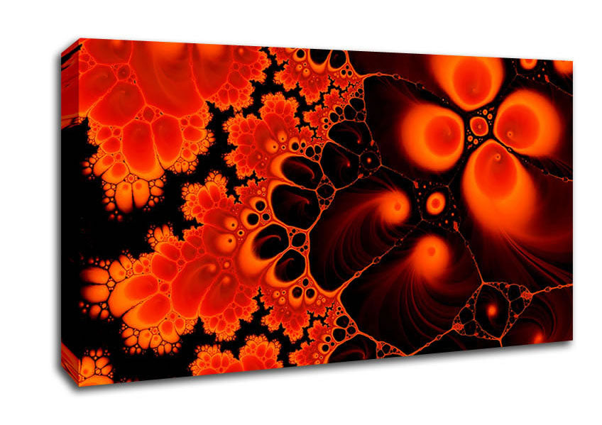Hydrolysis Dream Red Orange Canvas Wall Art