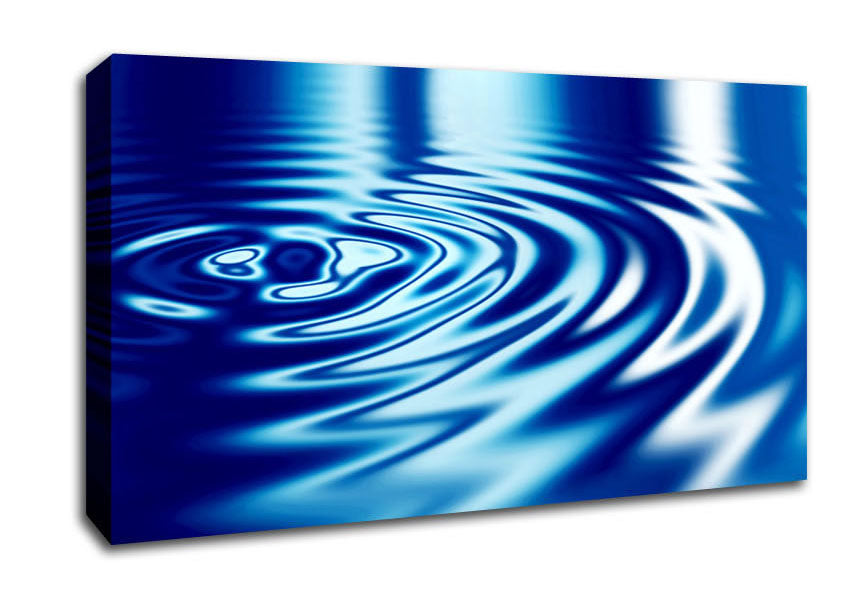 Liquid Blue Ripples Canvas Wall Art