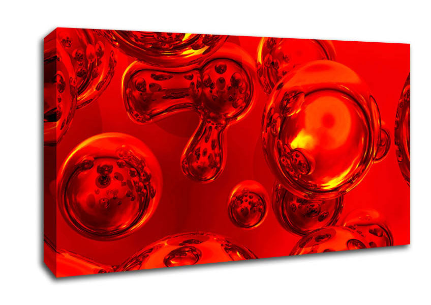 Liquid Fire Bubbles Canvas Wall Art