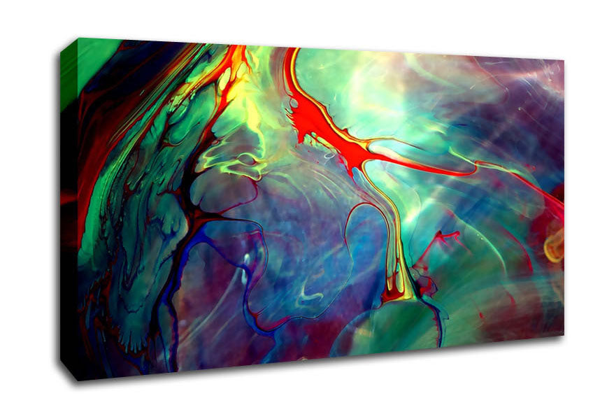 Mixed Paint Colors Canvas Wall Art