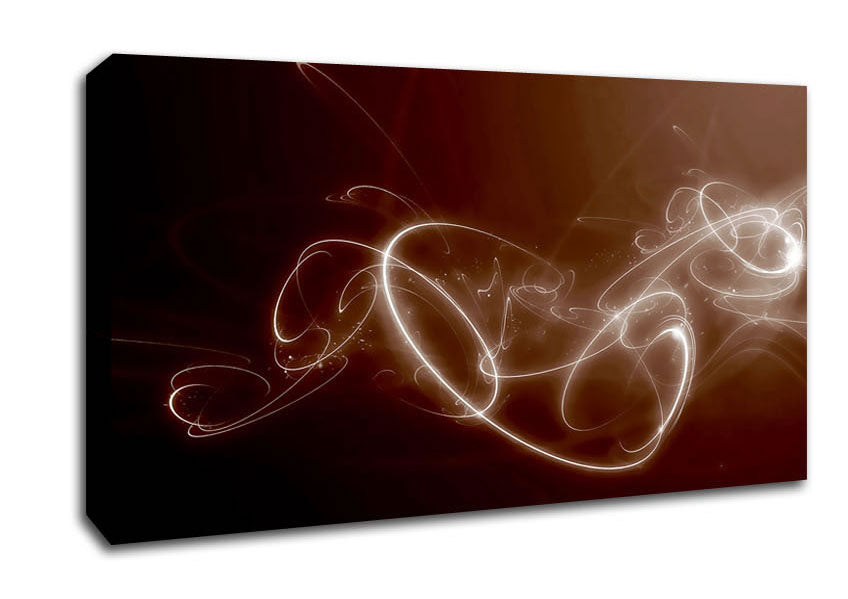 Neon Trail Chocolate Canvas Wall Art