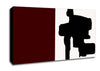 Oblong Maroon Canvas Wall Art