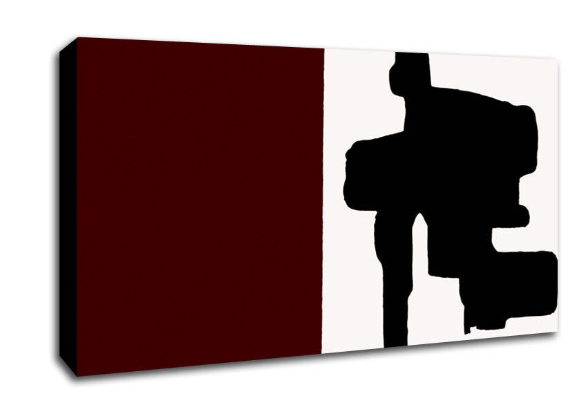 Oblong Maroon Canvas Wall Art
