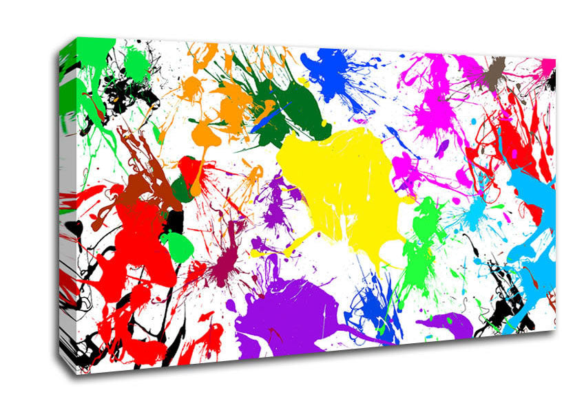 Paint Splatter Canvas Wall Art