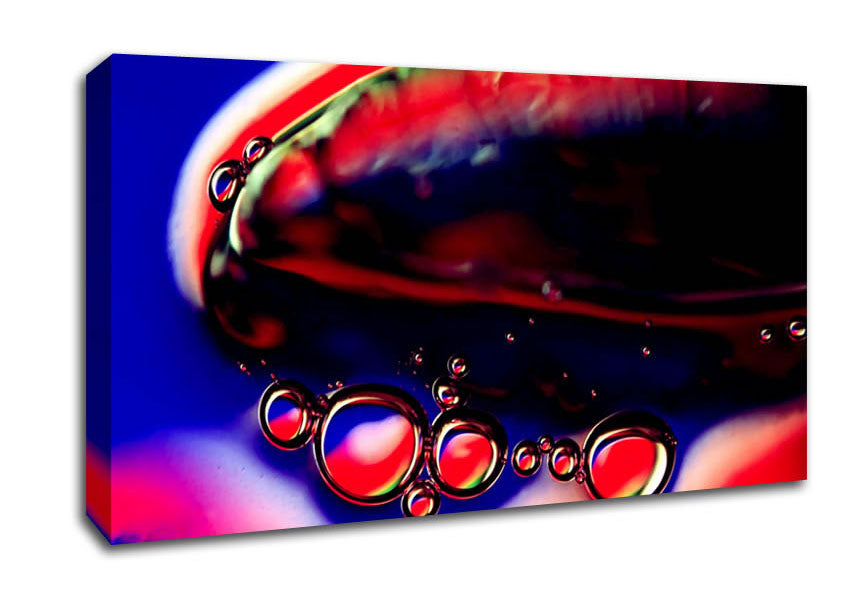 Red Liquid Drops Canvas Wall Art