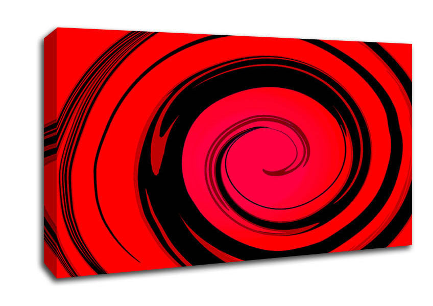 Red Liquid Swirl Canvas Wall Art
