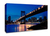 Brooklyn Bridge Peach Glow Canvas Wall Art
