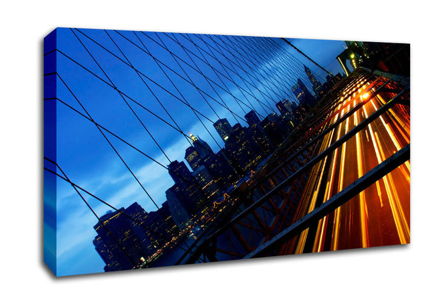 Brooklyn Bridge Speed Of Light Canvas Wall Art