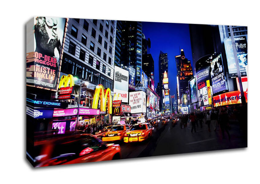 New York Night At The Theatre Canvas Wall Art