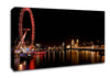London Eye Night England Canvas Wall Art