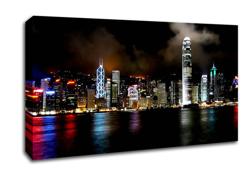 Hong Kong Cloudy Nights Canvas Wall Art