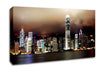 Hong Kong Harbour Brown Canvas Wall Art