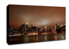 Hong Kong Chocolate Glow Canvas Wall Art