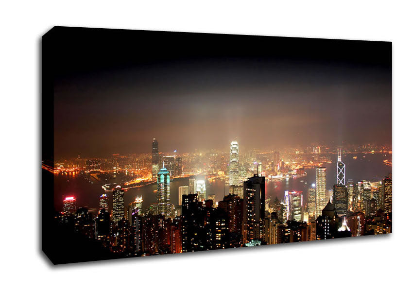 Hong Kong From Above Canvas Wall Art