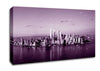 Hong Kong From Afar Purple Canvas Wall Art