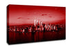 Hong Kong From Afar Red Canvas Wall Art