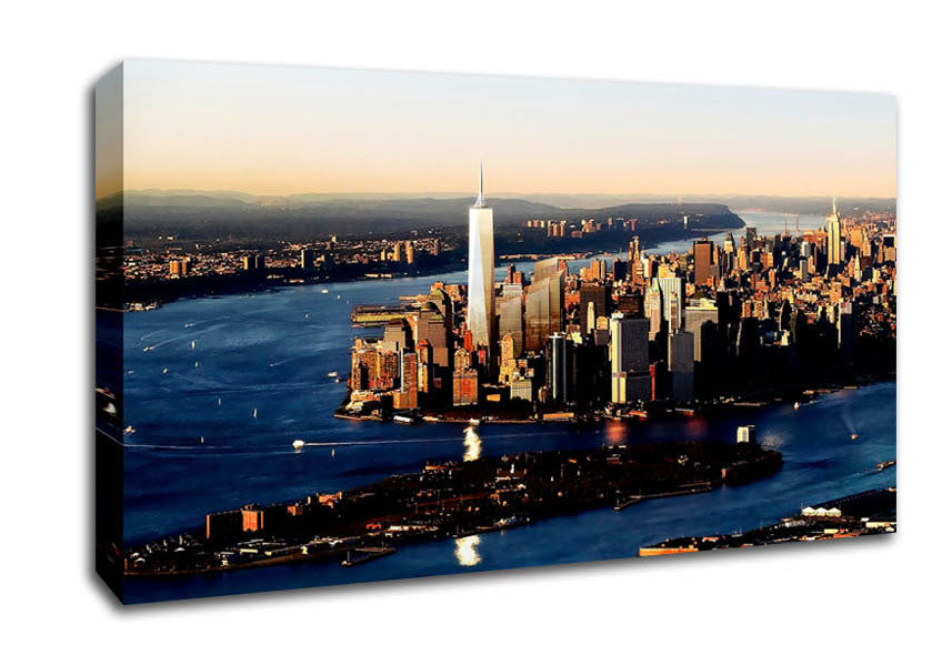 Hong Kong Harbour At First Light Canvas Wall Art