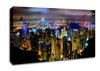 Hong Kong Night Light Canvas Wall Art