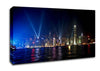 Hong Kong Strobe Light Reflections Canvas Wall Art