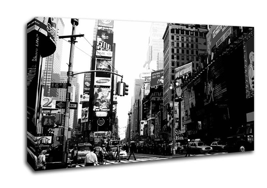 In The Heart Of Tokyo B n W Canvas Wall Art