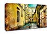 Italian Walkways Rain Canvas Wall Art