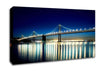 Lights Of The Night Bridge Canvas Wall Art