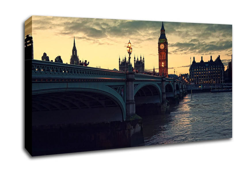 London At Dusk Canvas Wall Art