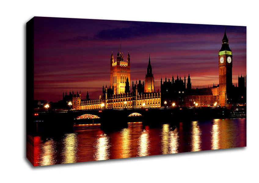 London At Night Canvas Wall Art