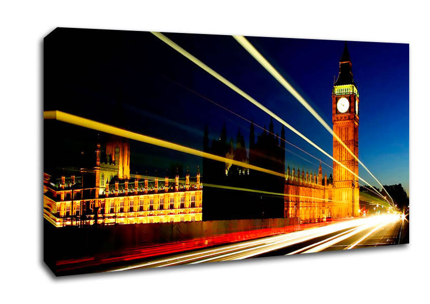 London Big Ben Lights Canvas Wall Art