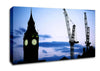 London Big Ben Lilac Night Skys Canvas Wall Art