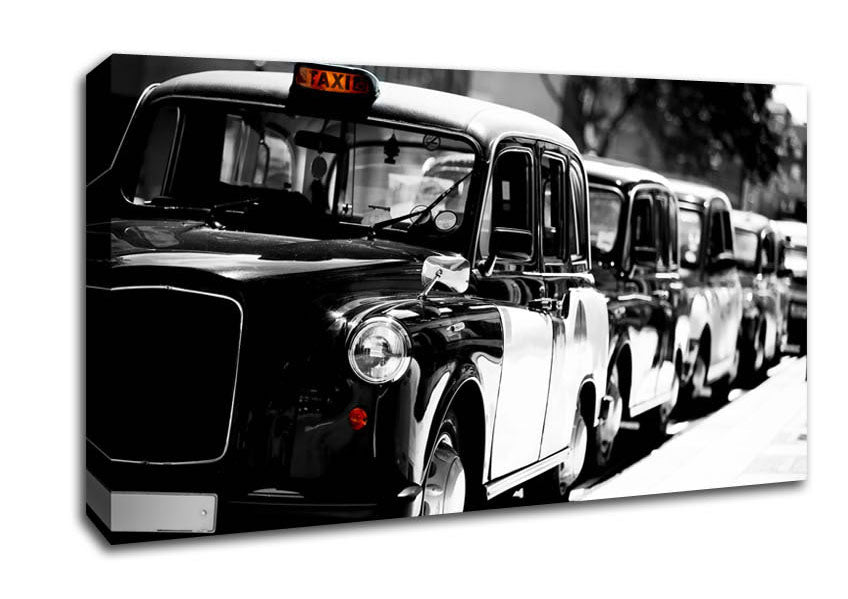 London Black Cabs Canvas Wall Art