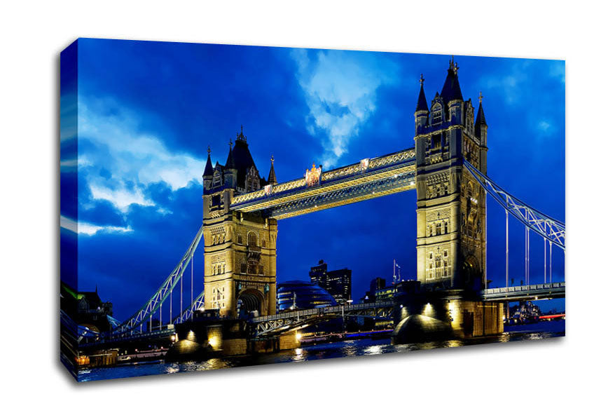 London Bridge Blue Evening Skys Canvas Wall Art
