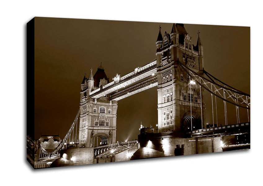 London Bridge Chocolate Skys Canvas Wall Art