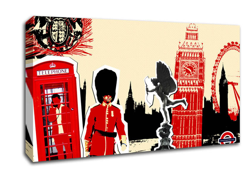London Collage Canvas Wall Art
