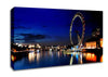 London Eye At Night Canvas Wall Art
