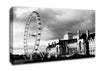 London Eye Clouds B n W Canvas Wall Art
