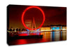 London Eye From Victoria Embankment Canvas Wall Art