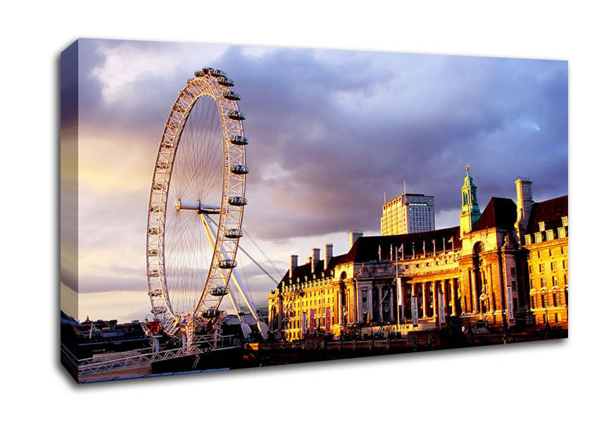 London Eye Morning Light Canvas Wall Art
