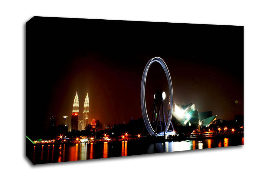 London Eye Over The Thames Canvas Wall Art