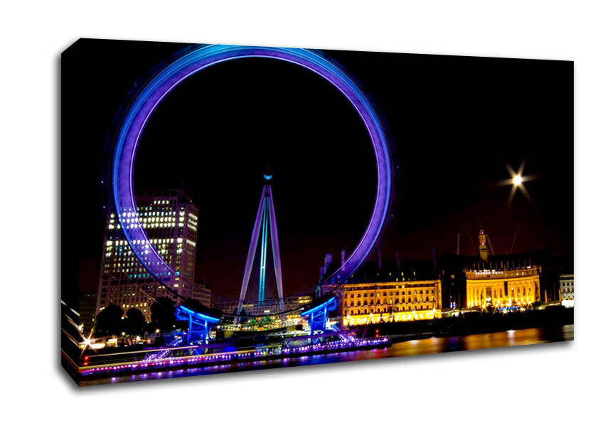 London Eye Speed Nights Canvas Wall Art