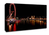 London Eye Red Water Reflections Canvas Wall Art