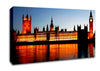 London Houses Of Parliament Reflections Canvas Wall Art