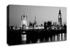 London Houses Of Parliament With Big Ben B n W Canvas Wall Art