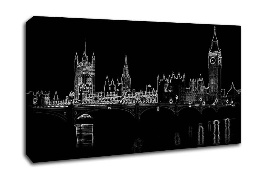 London Houses Of Parliment Canvas Wall Art
