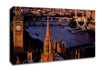 London Morning Glow Over The Thames Canvas Wall Art