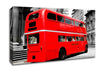 London Red Double Decker Bus Canvas Wall Art